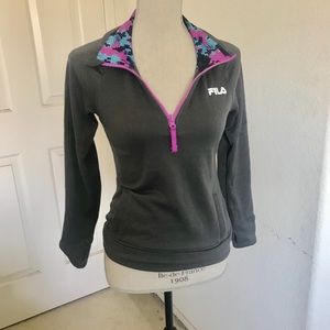 Fila Sport Youth Zip-Up Grey Sweatshirt.